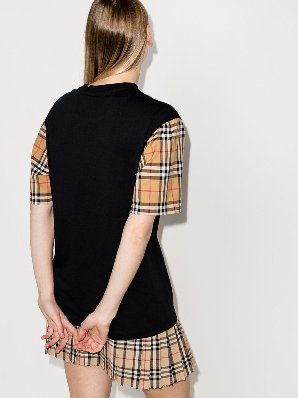 T-shirt con motivo Vintage Check 8014895 BLACK BURBERRY 