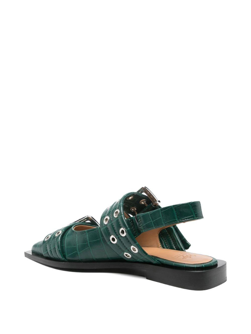 Feminine Buckle Ballerinas S3005 774 GANNI 