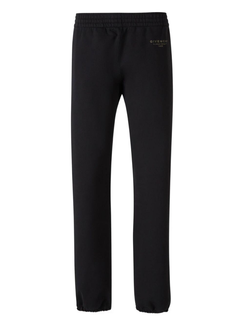 Joggers in fleece with GIVENCHY Stamp print BM51N43YRJ 001 GIVENCHY 