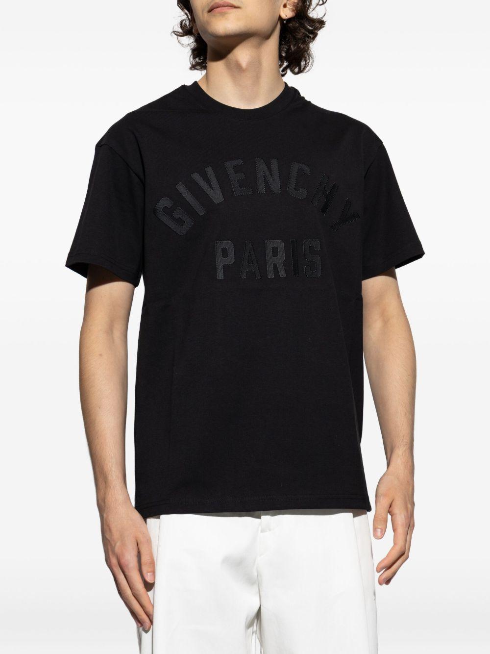 T-shirt with GIVENCHY Paris embroidery BM71NK3YRS 001 GIVENCHY 