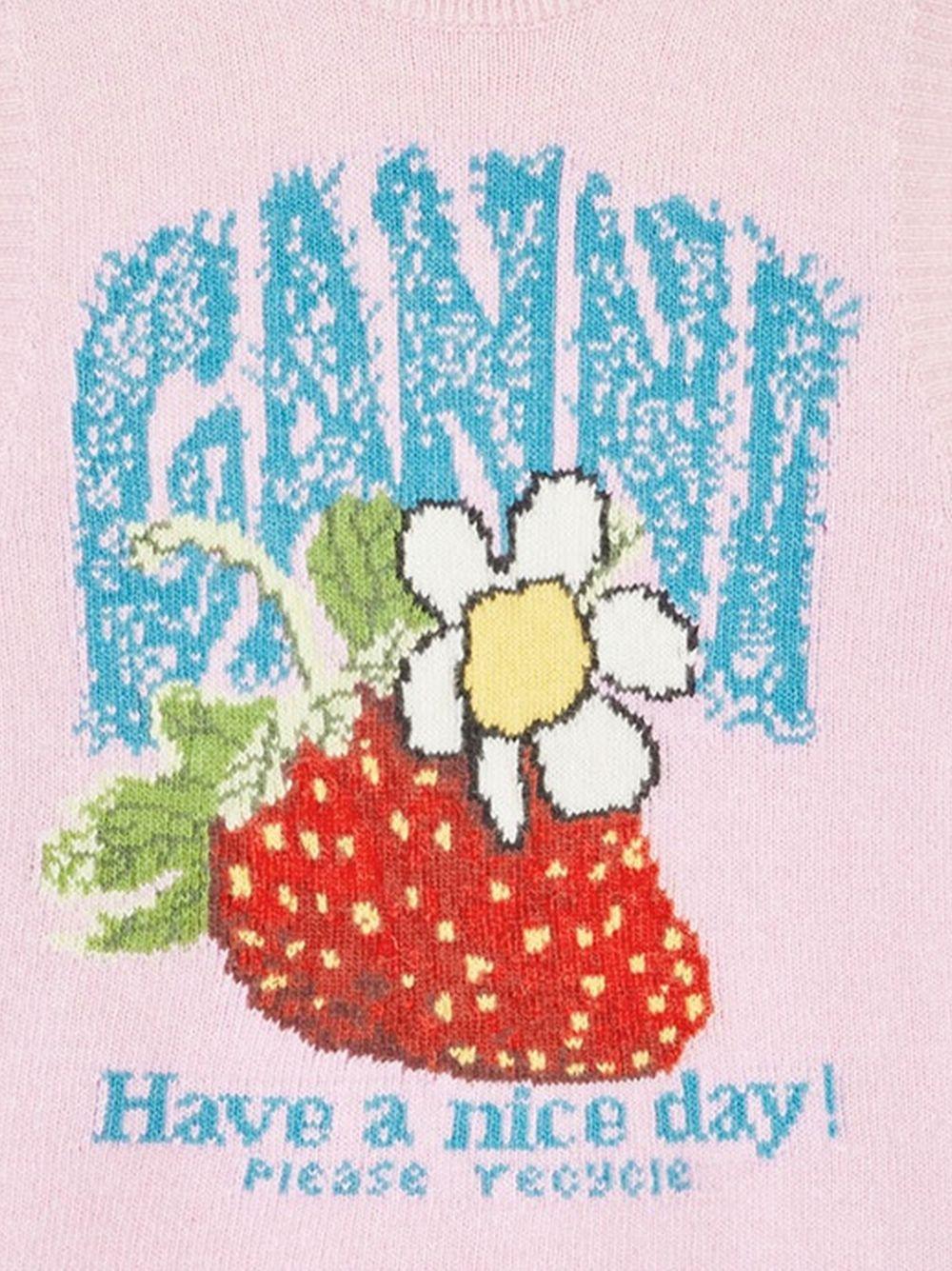 Vest with Strawberry A1180011 868 GANNI 