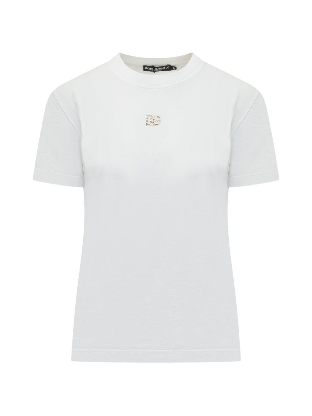 embellished-logo T-shirt F8V42Z GDDL7W0800 DOLCE & GABBANA 
