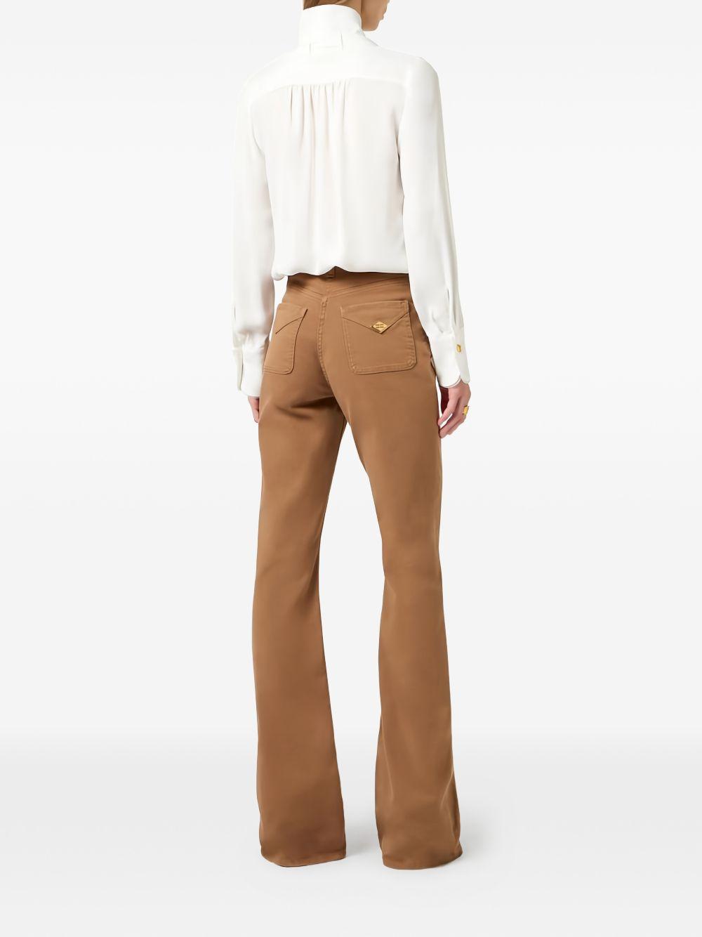 Viscose georgette shirt with sash CA14661E2 360 ELISABETTA FRANCHI 