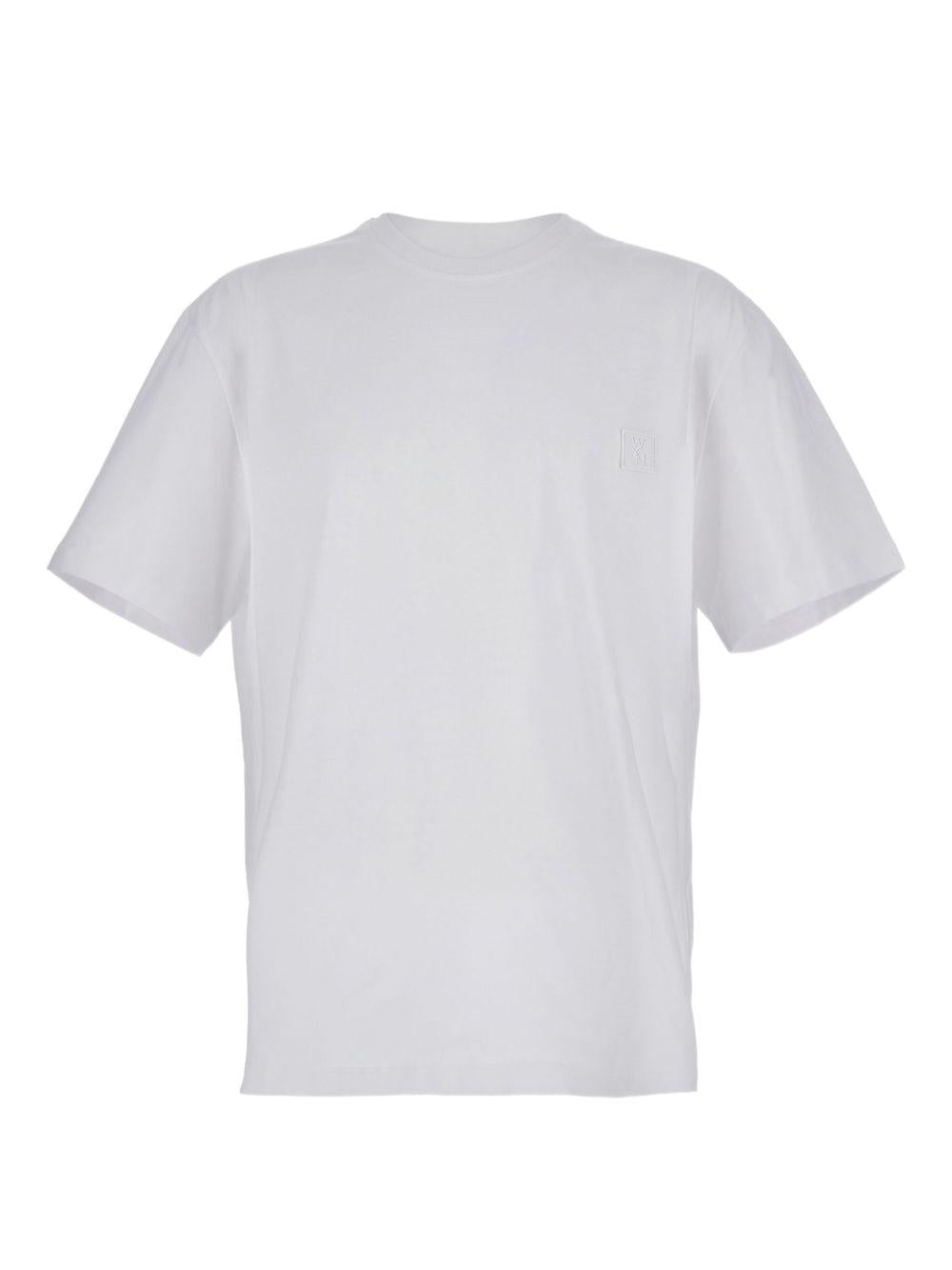 T-shirt with floral print on the back<BR/> W253TS06 701W WOOYOUNGMI 