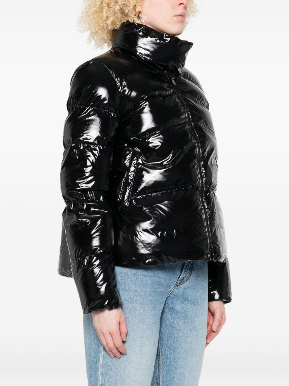 Padded crystal nylon pea coat 101598 A2P7Z99 PINKO 