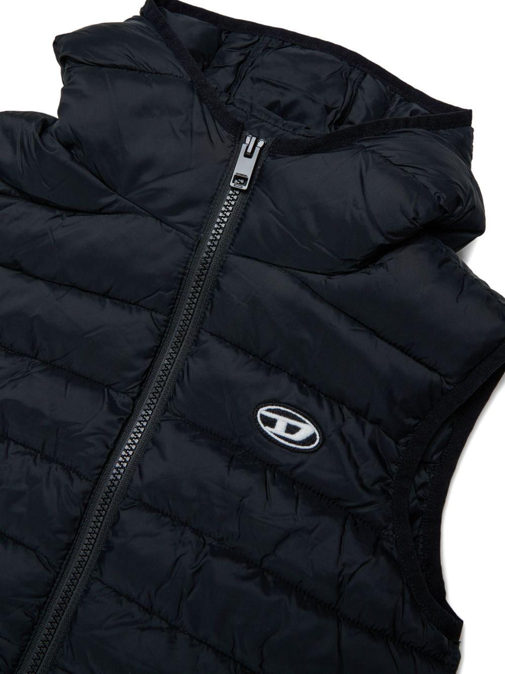 Nylon padded vest with hood J02696 KXBT0K900 DIESEL KIDS 