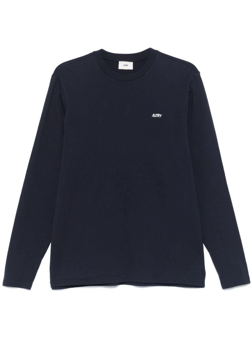 Logo long sleeves T-shirt LSPX A6JBJERSEY BLUE AUTRY 