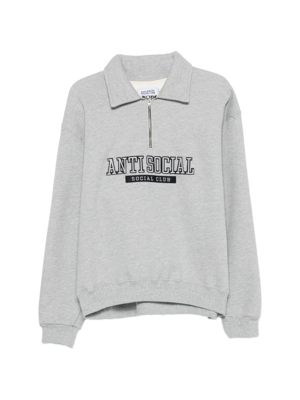 Washed Up Quarter Zip ASSC120014 GREY ANTI SOCIAL SOCIAL CLUB 