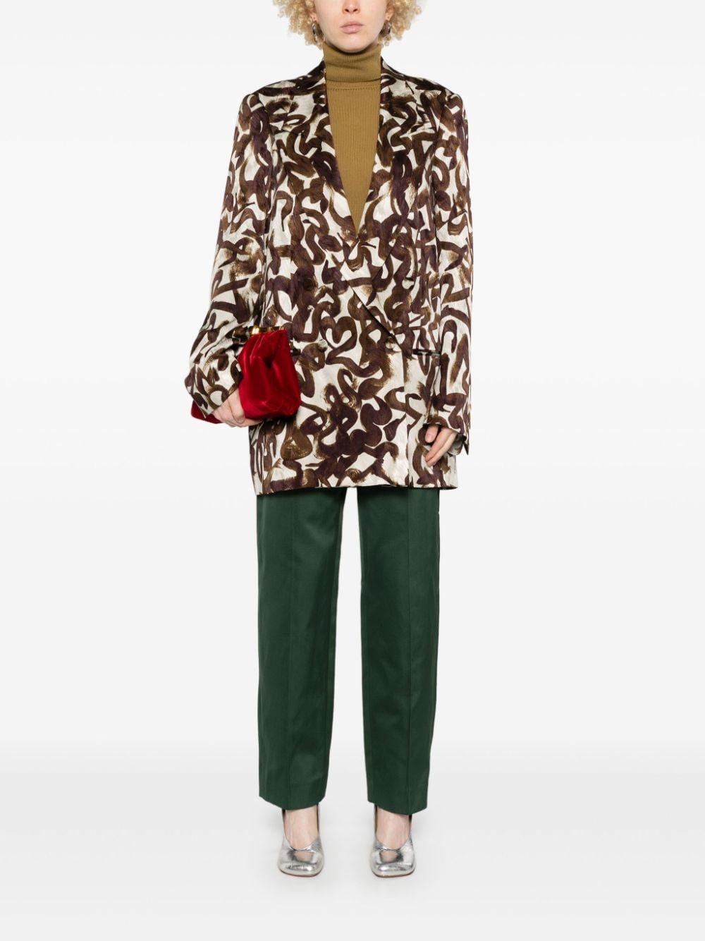 Abstract-print blazer<BR/><BR/> 010406 9258703 DRIES VAN NOTEN 