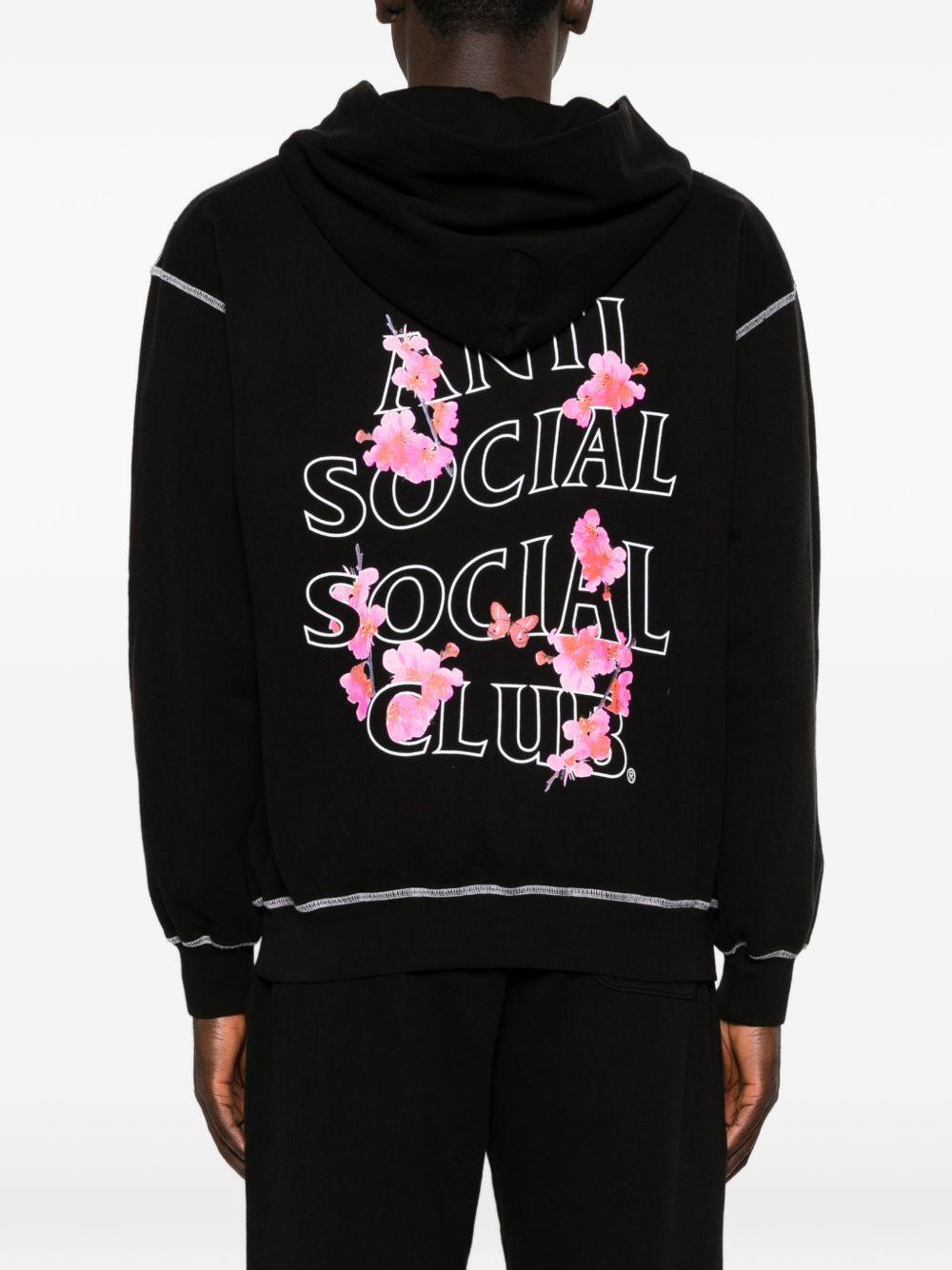 logo-print hoodie ASSC120007 BLACK ANTI SOCIAL SOCIAL CLUB 