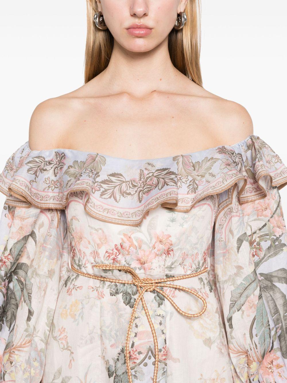 Wylie midi dress<BR/><BR/><BR/> 1718DRS251 BUF ZIMMERMANN 
