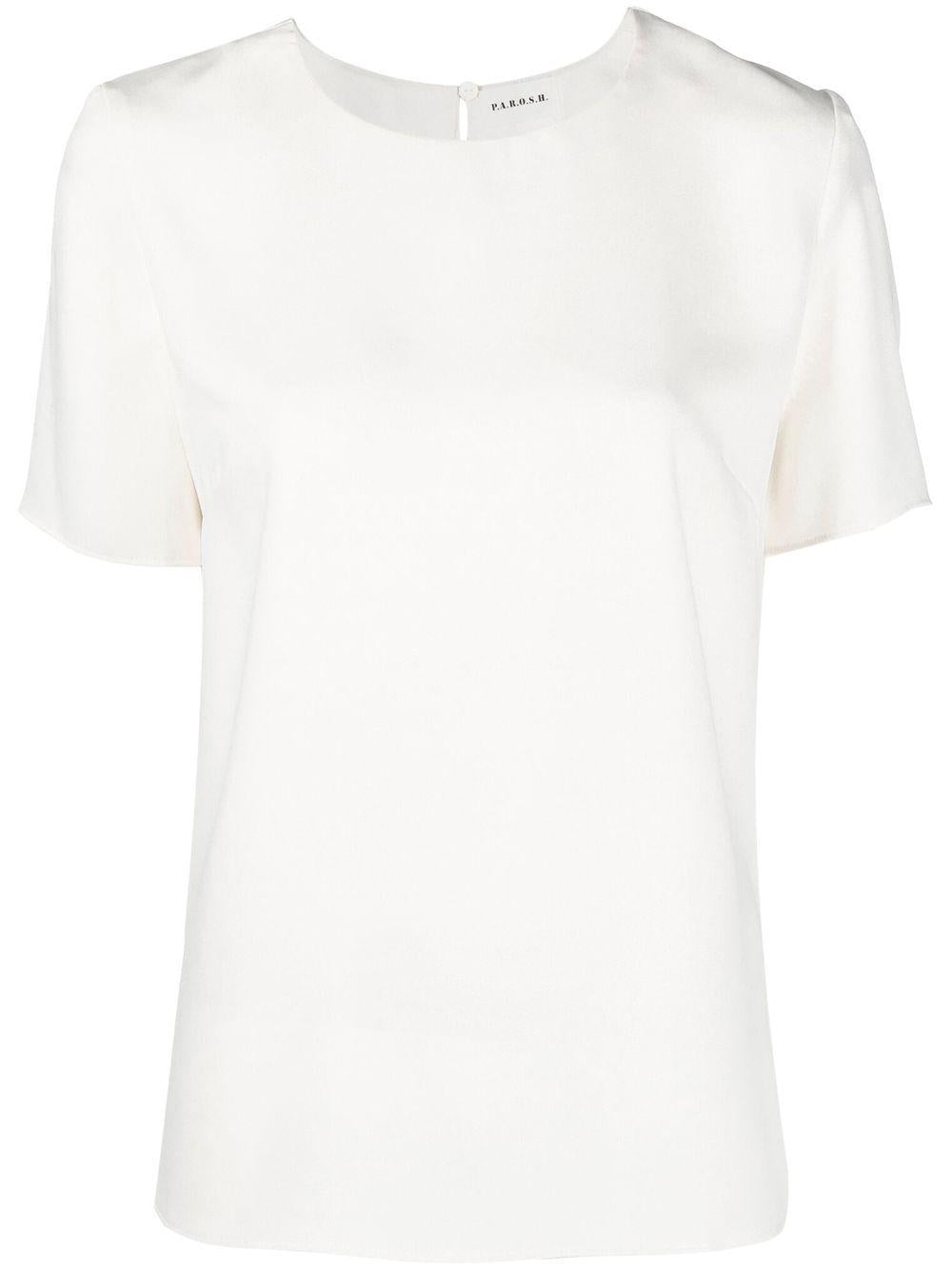 Short-sleeved cady blouse<BR/><BR/> D312430 PANTY002 P.A.R.O.S.H. 