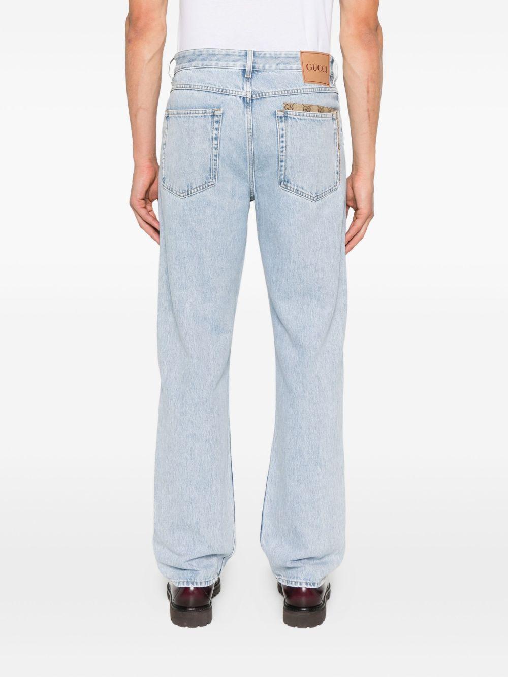 Washed denim pant with GG insert 835219 XDDCY4452 GUCCI 