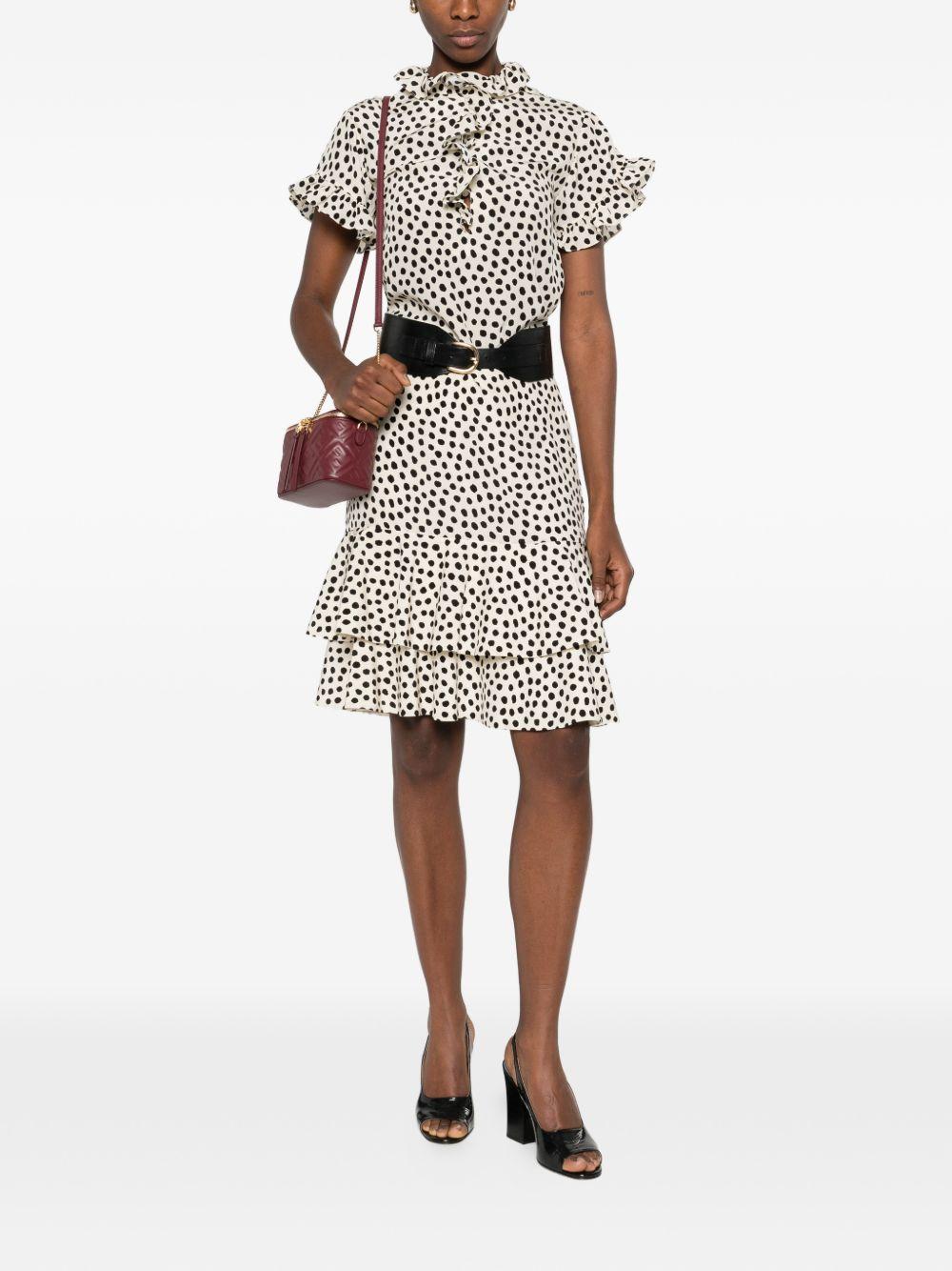 Polka dot ruffled skirt CH26SJU47306 94Q CHLOÉ 