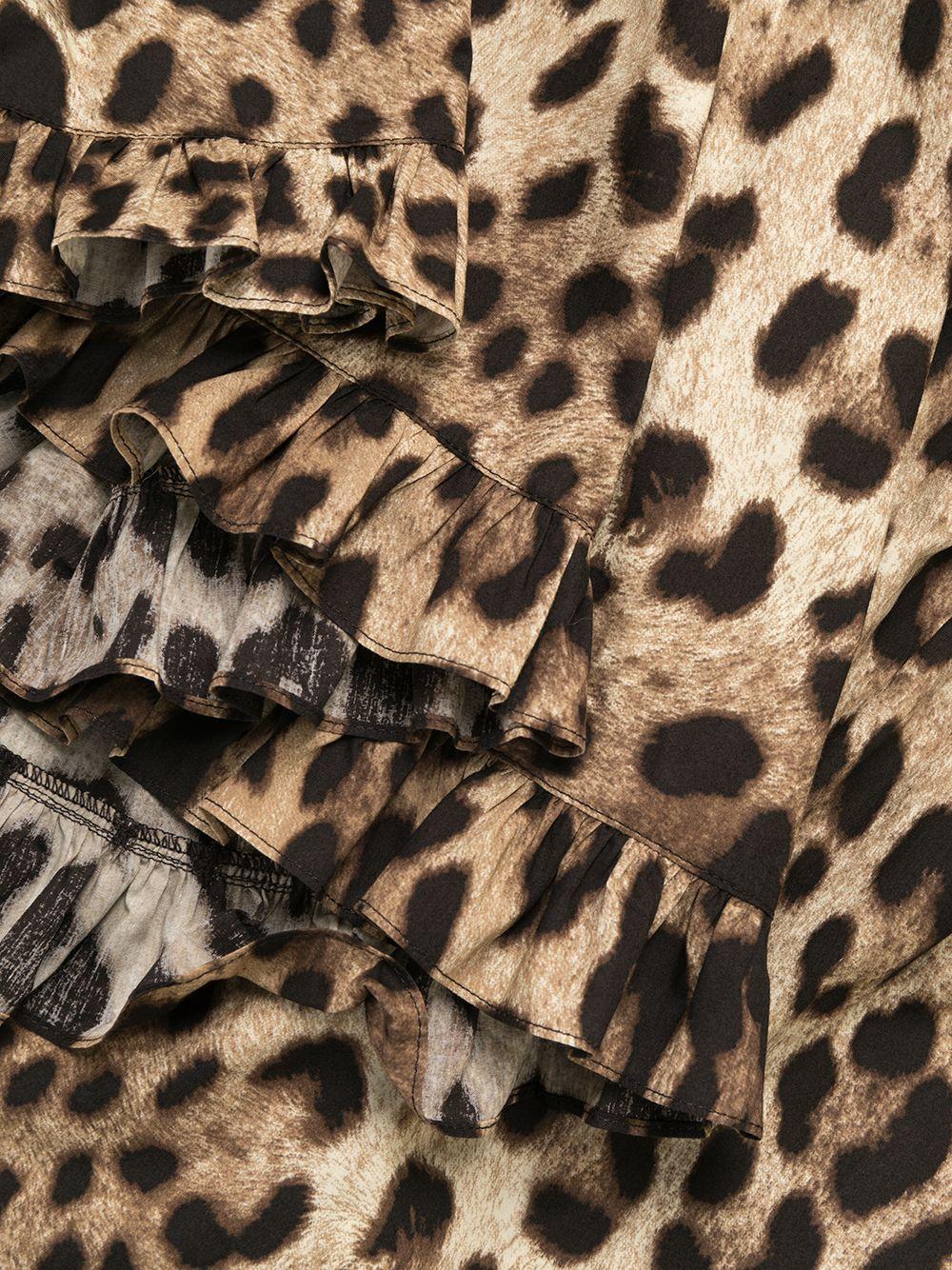 Short leopard-print poplin dress F6A0UT HS5E3HY13M DOLCE & GABBANA 