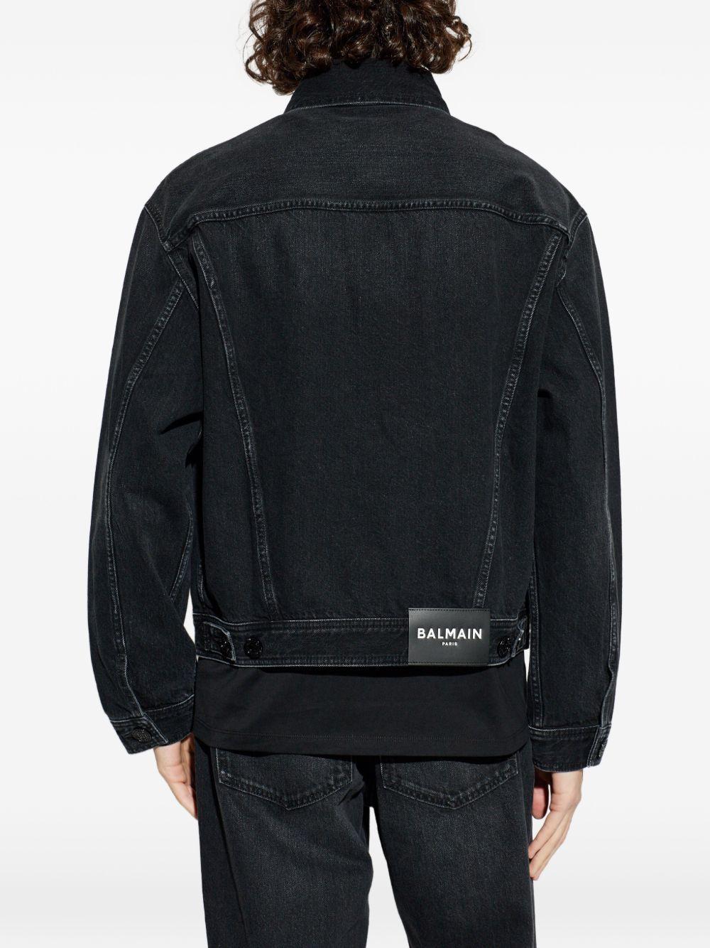 Denim jacket with buttons GH1TC330DG13 0PC BALMAIN 