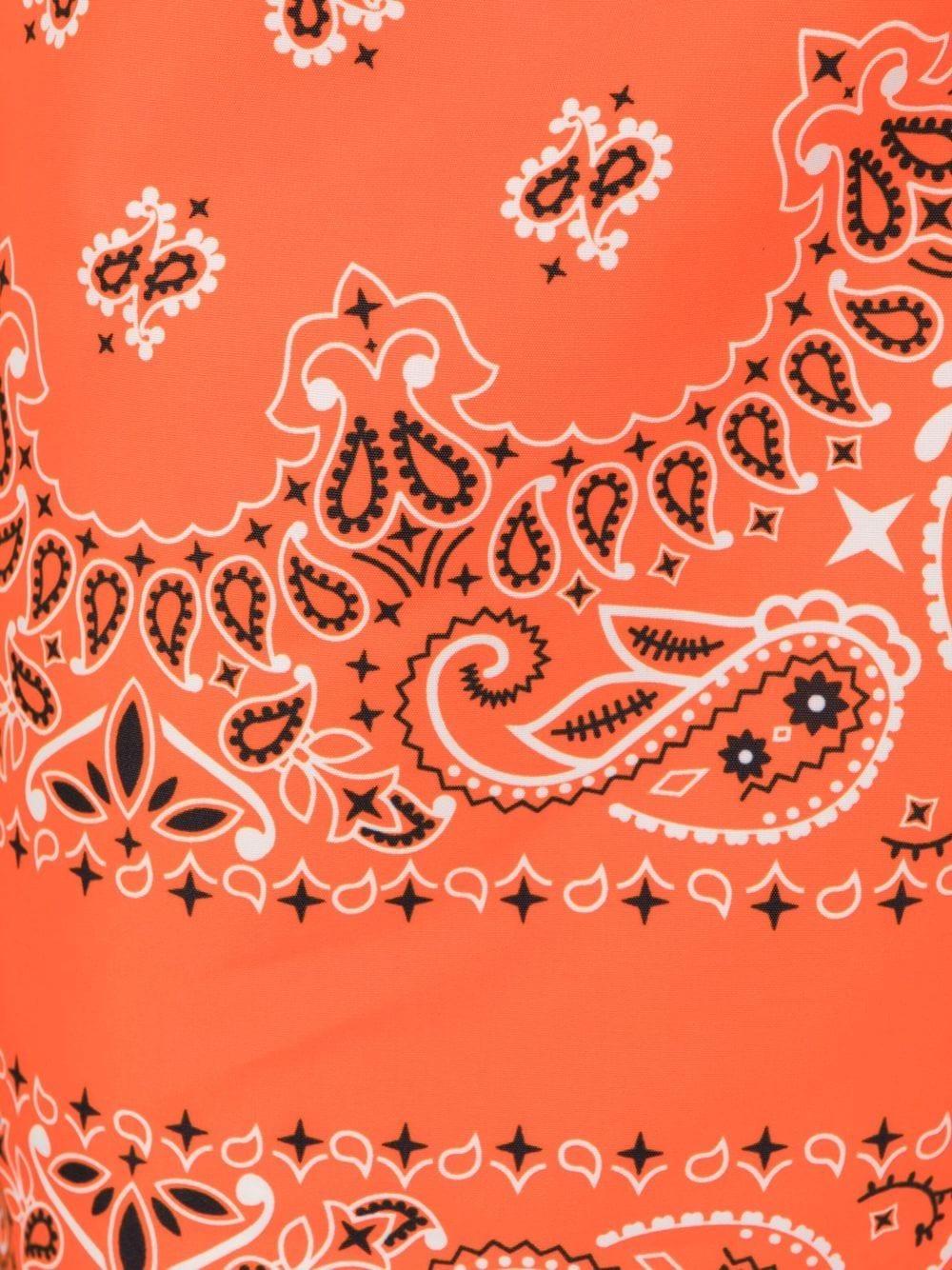 Orange bandana-print swim shorts<BR/><BR/><BR/> CAPRESE 02456FBANDANNA ROUND8501 MC2 SAINT BARTH 