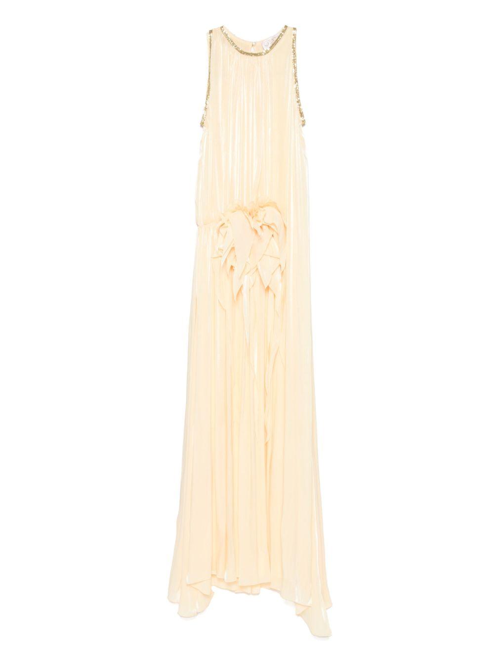 Flower-detail maxi dress<BR/><BR/> 78AJO489 N0380620 GENNY 