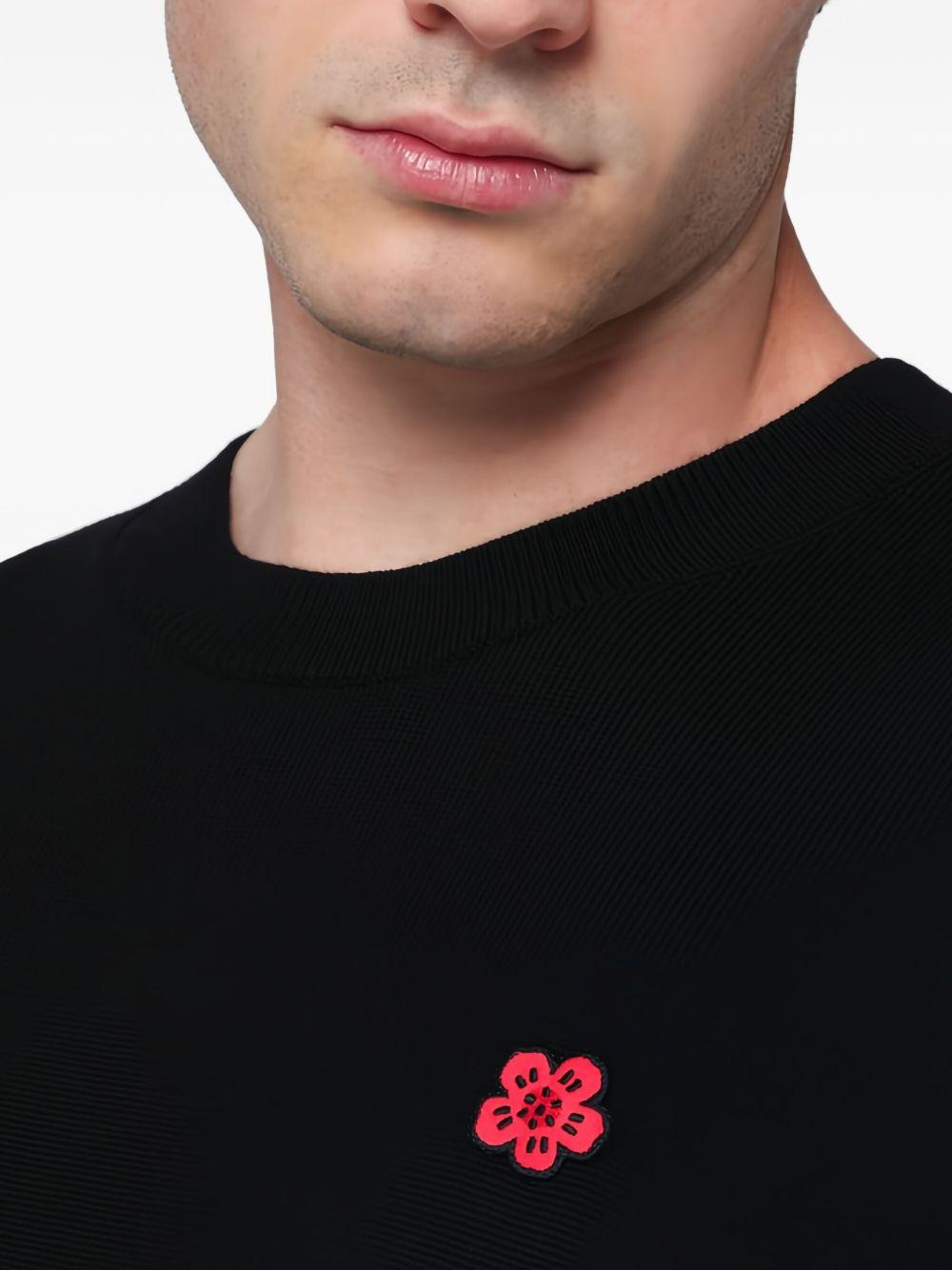 'Boke Flower' embroidered jumper in Merino wool FF65PU7593LB 99JBLACK KENZO 