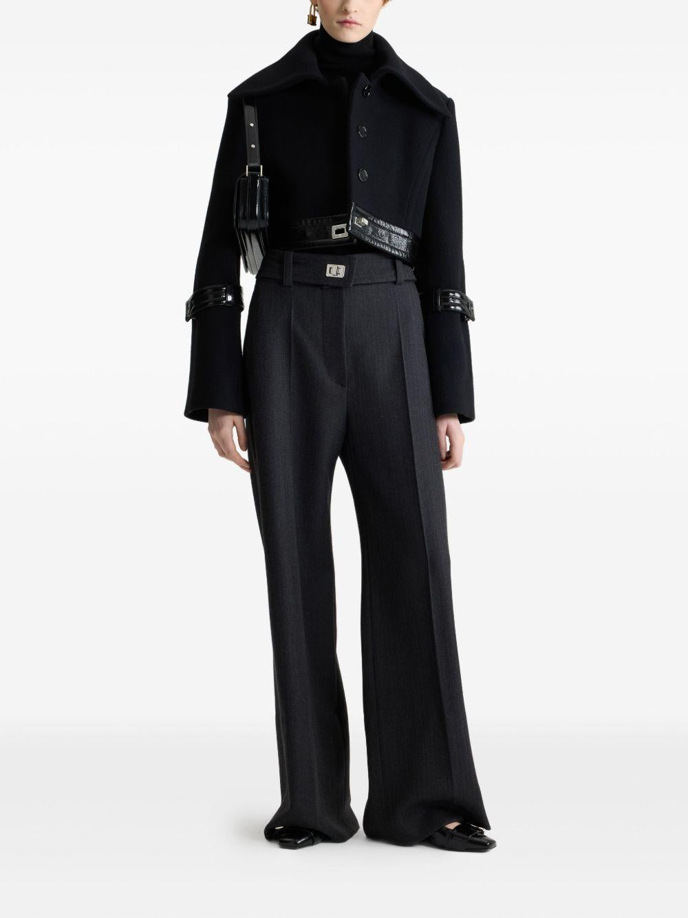 Cropped lock jacket in sustainable wool blend JA0590217 999B PATOU 
