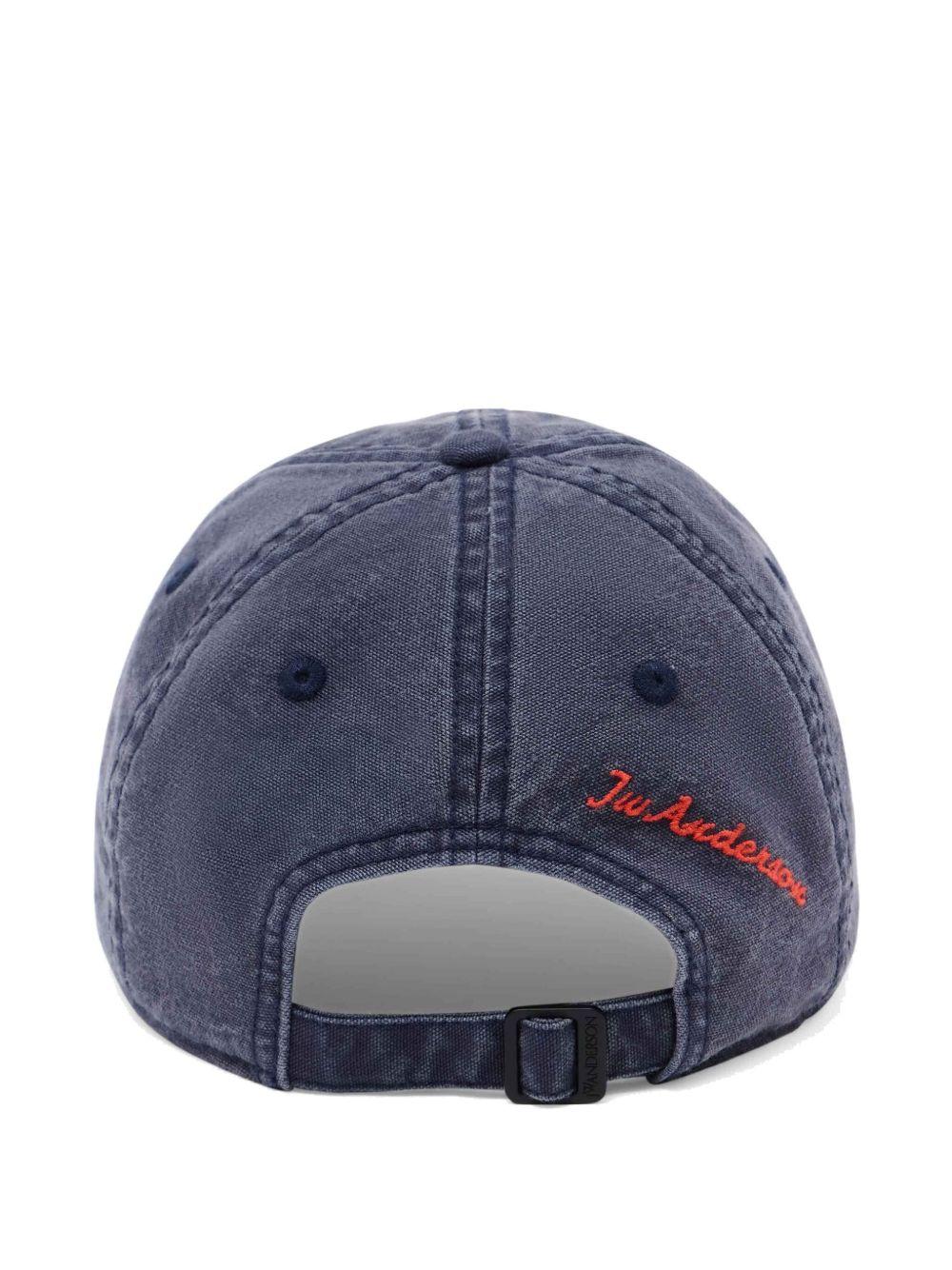 Logo-embroidered cotton baseball cap<BR/><BR/> AC0398 FA0453888 JW ANDERSON 