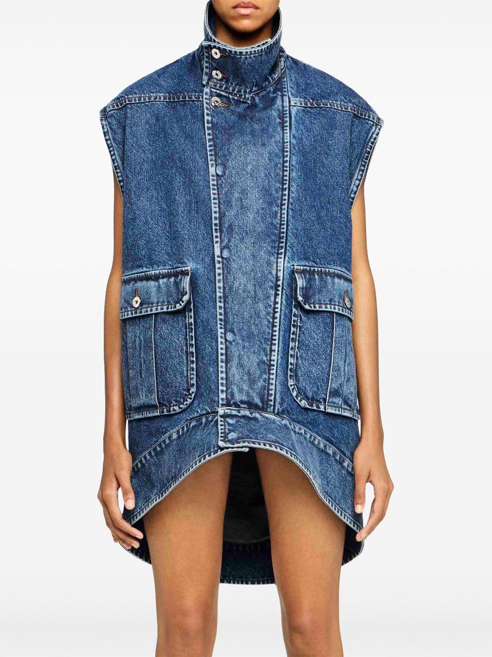 High-neck denim gilet<BR/><BR/><BR/> DJ0037 PG1619172 JW ANDERSON 