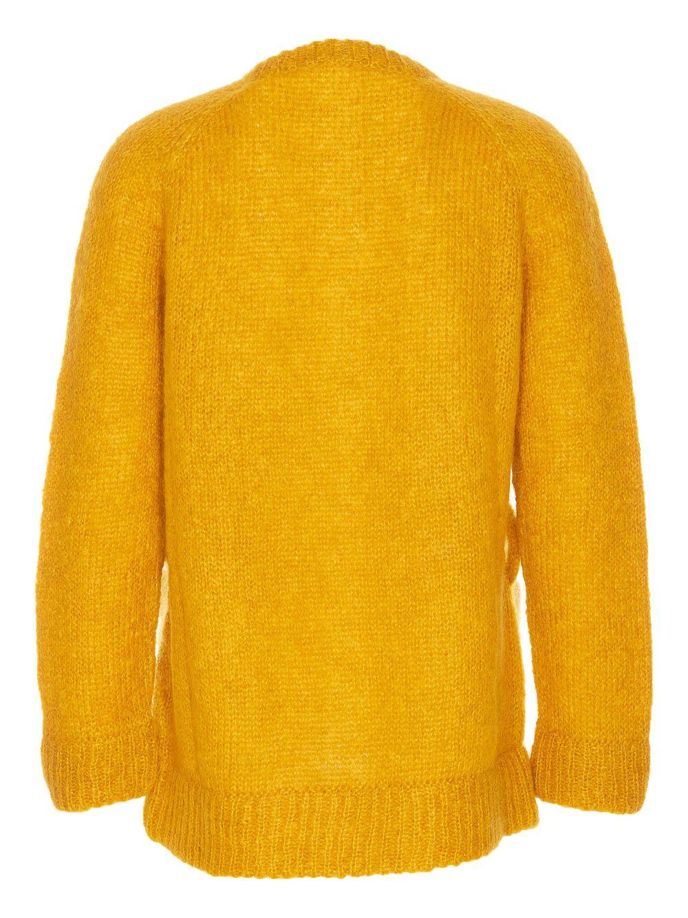 Pastel orange mohair blend cardigan<BR/><BR/><BR/> 6V3KA04KAPB O16 VALENTINO GARAVANI 