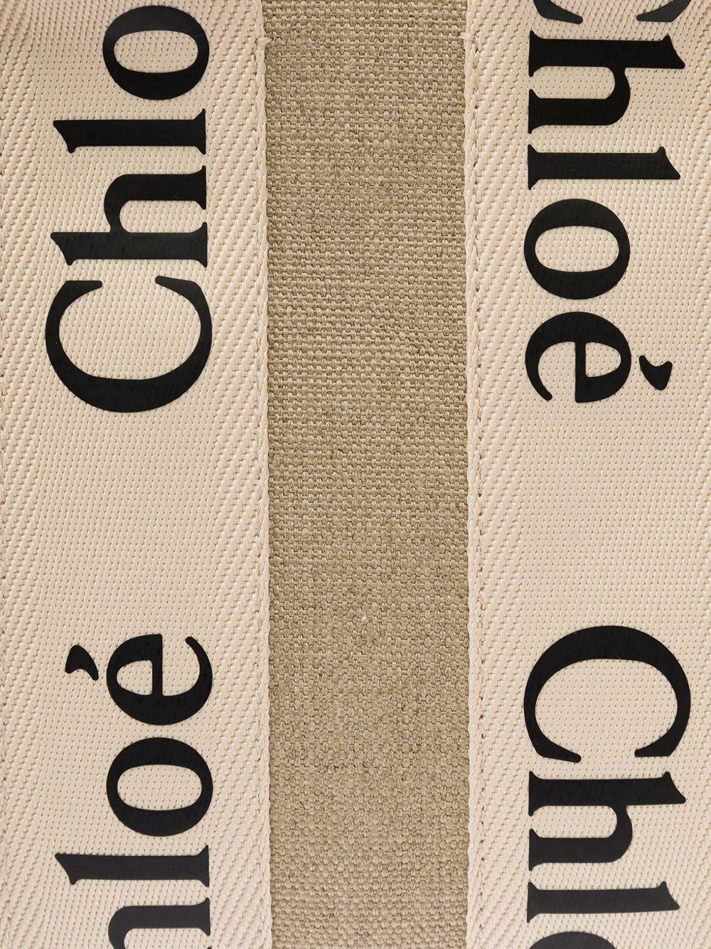 Woody small linen tote bag CHC22AS397I26 91J CHLOÉ 