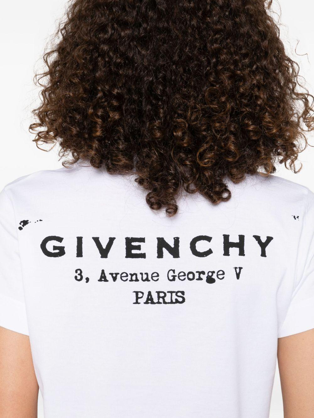 T-shirt in cotton with GIVENCHY Stamp print BW70FJP75N 100 GIVENCHY 