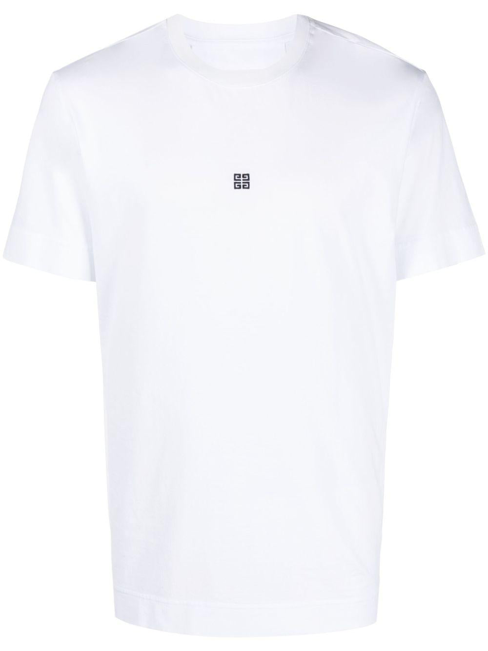 Logo-embroidered cotton T-shirt<BR/><BR/><BR/> BM716G3YCD. 100 GIVENCHY 