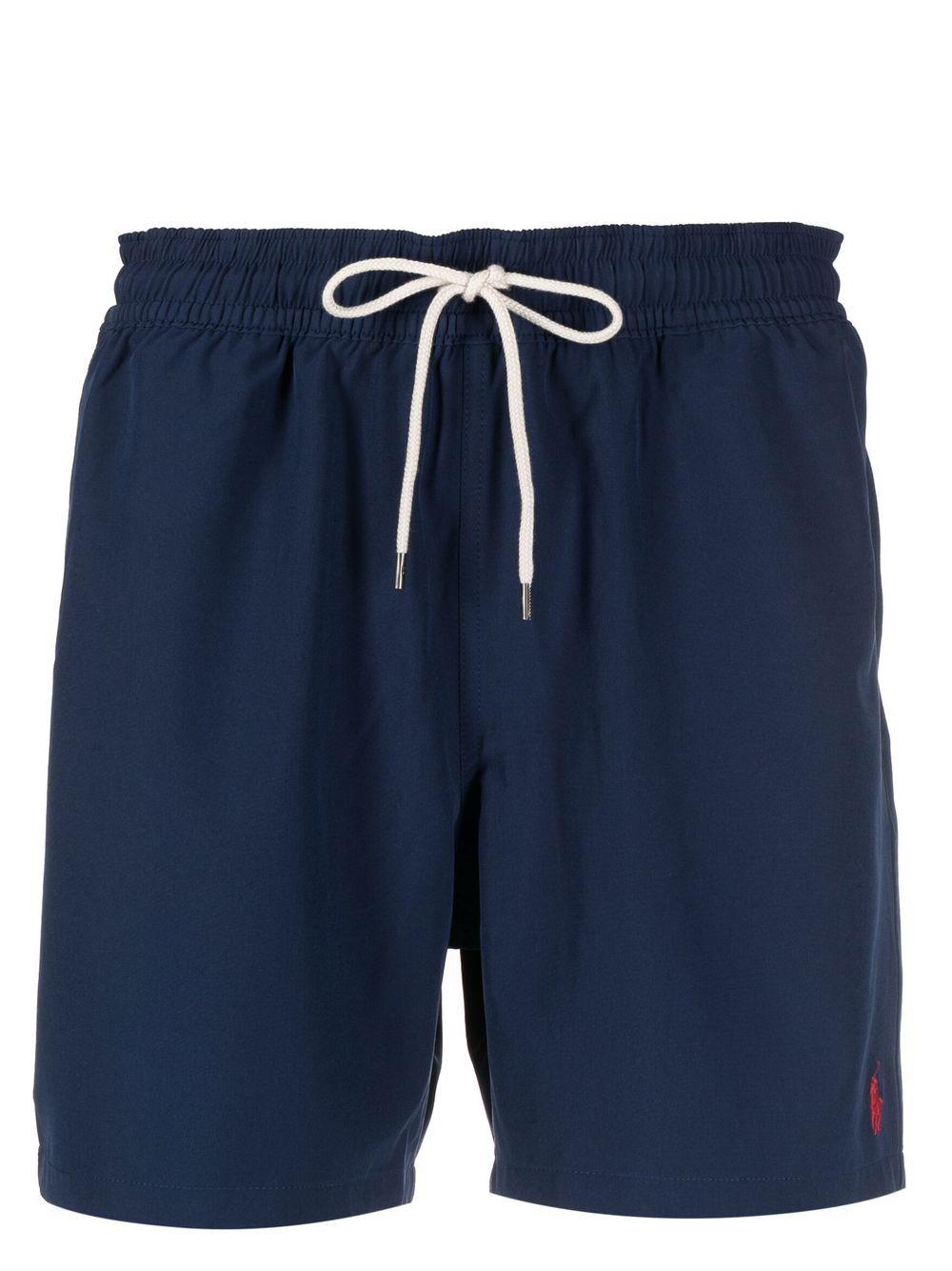 Embroidered Polo Pony swim shorts<BR/><BR/><BR/> 710907255001 NEWPORT NAVY POLO RALPH LAUREN 