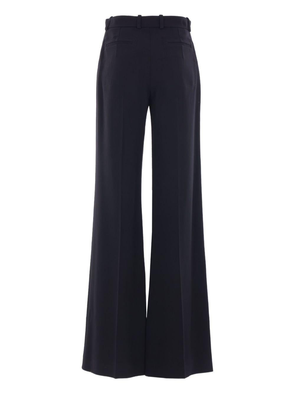 flare trousers in soft crepe CH25APA06263 001 CHLOÉ 