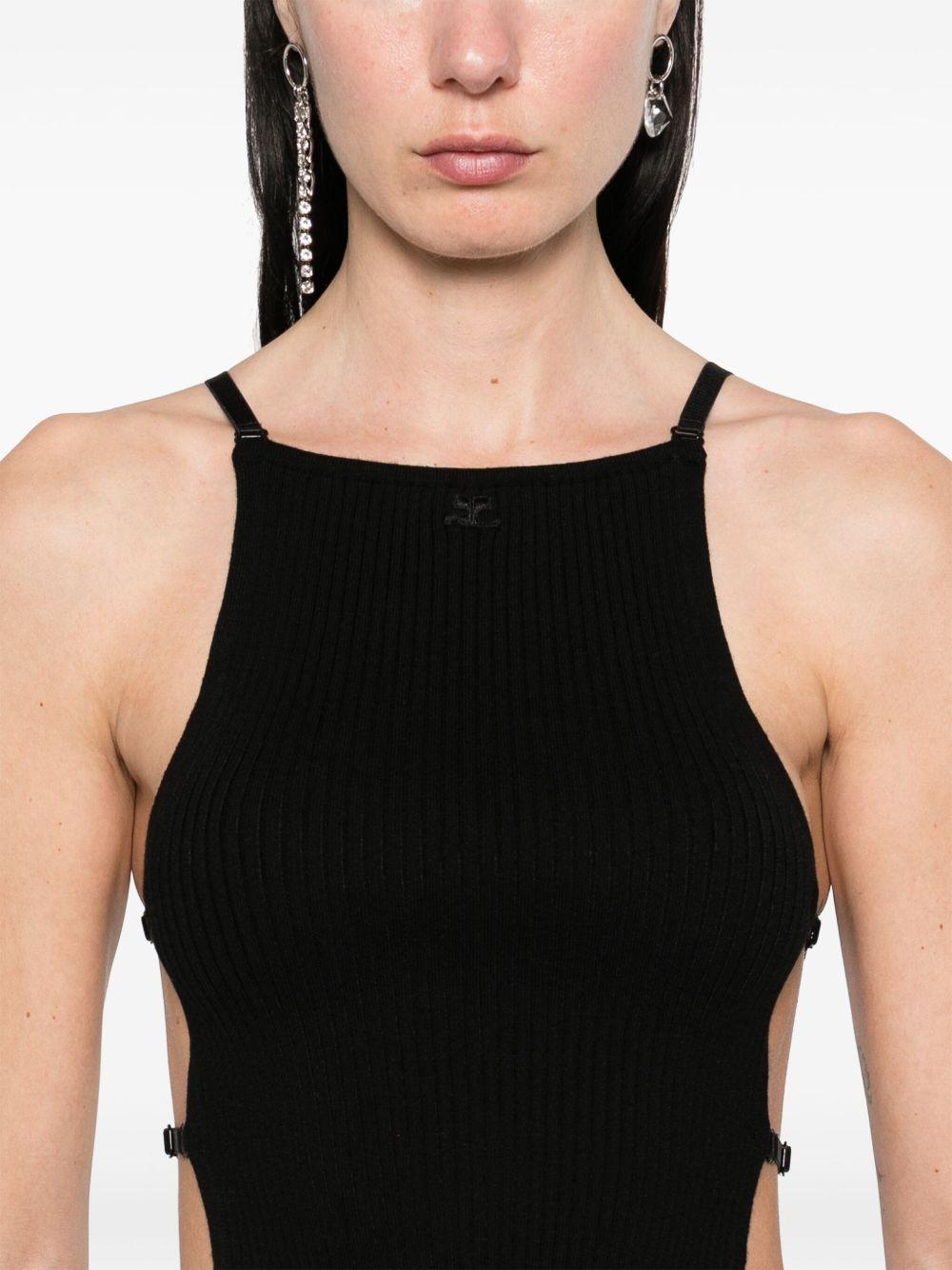 Ribbed crop top<BR/><BR/><BR/> 125MTO383FI0001 9999 COURRÈGES 