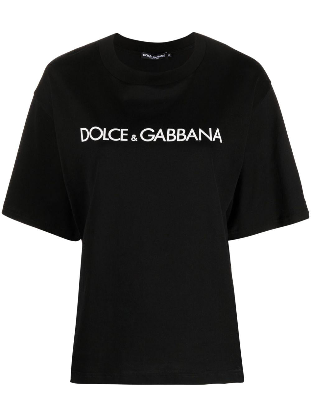 logo-print cotton T-shirt<BR/><BR/><BR/> F8U10T G7H4PN0000 DOLCE & GABBANA 