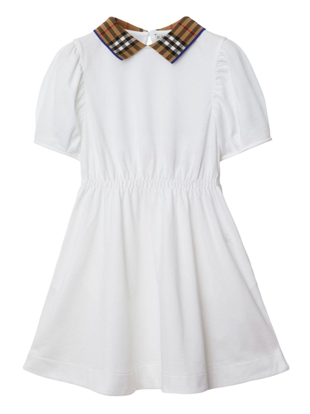 Check-collar cotton polo shirt 8073165 A1464 BURBERRY KIDS 