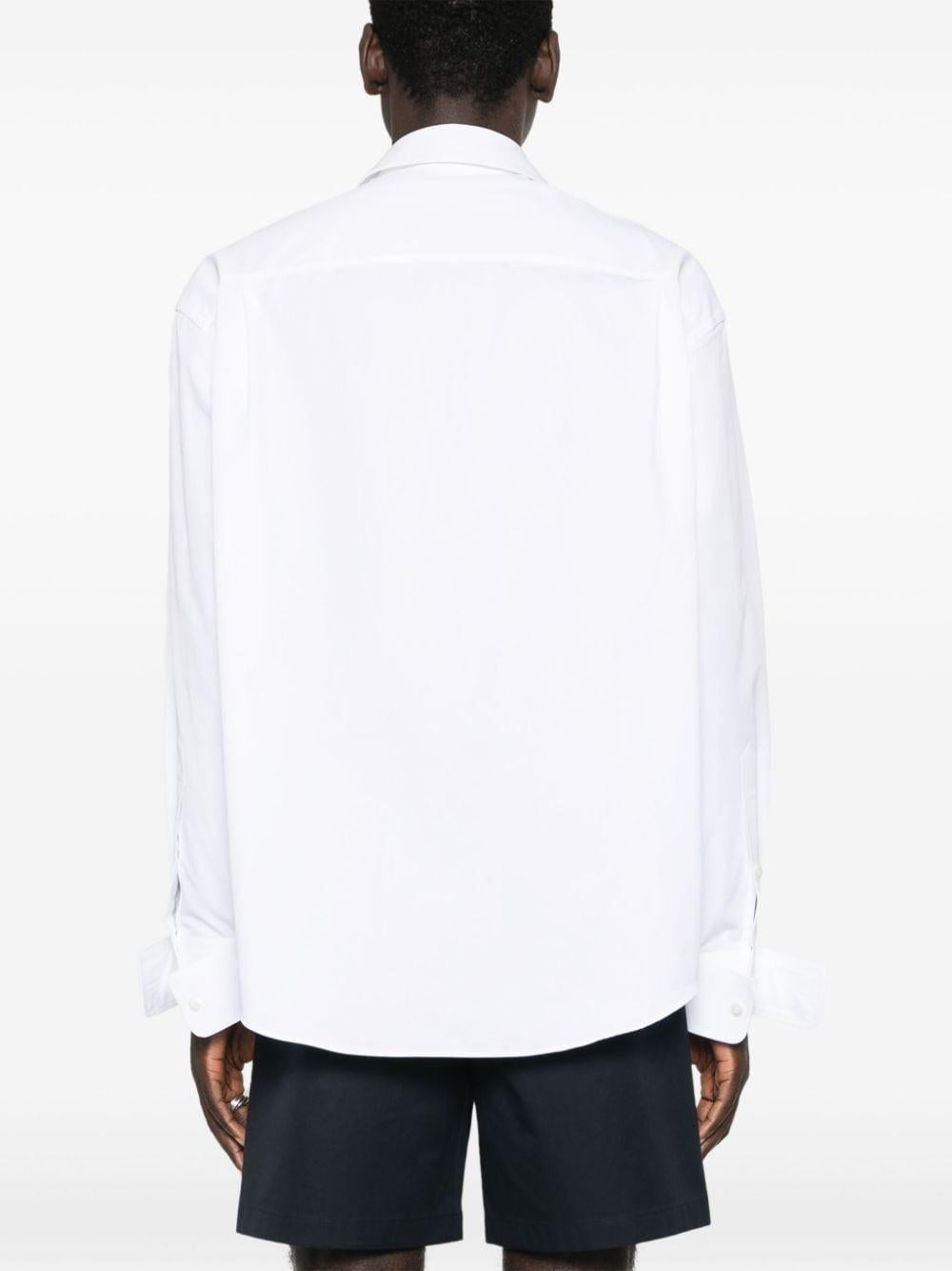Logo-embossed cotton shirt<BR/><BR/><BR/> 787538 ZAQQS9000 GUCCI 