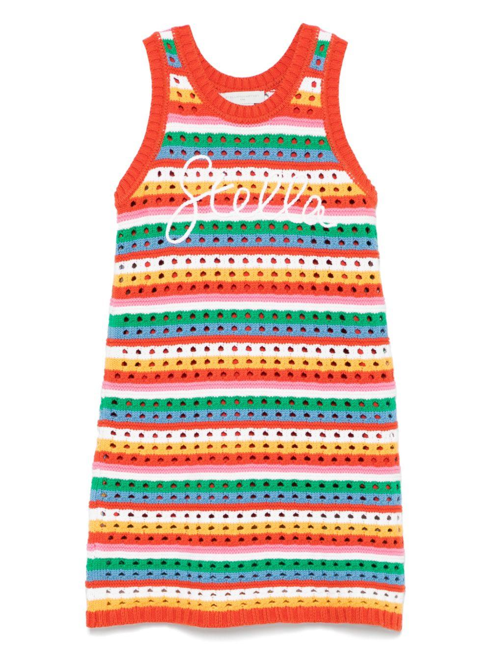 Open-knit dress<BR/><BR/><BR/> TW1F02 Z1876999 STELLA McCARTNEY KIDS 