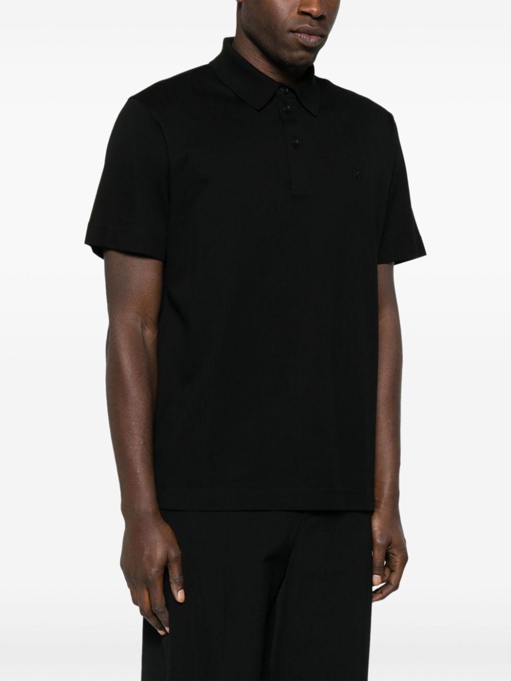Embroidered-monogram cotton polo shirt<BR/><BR/><BR/> BM71KR3YCD 001 GIVENCHY 