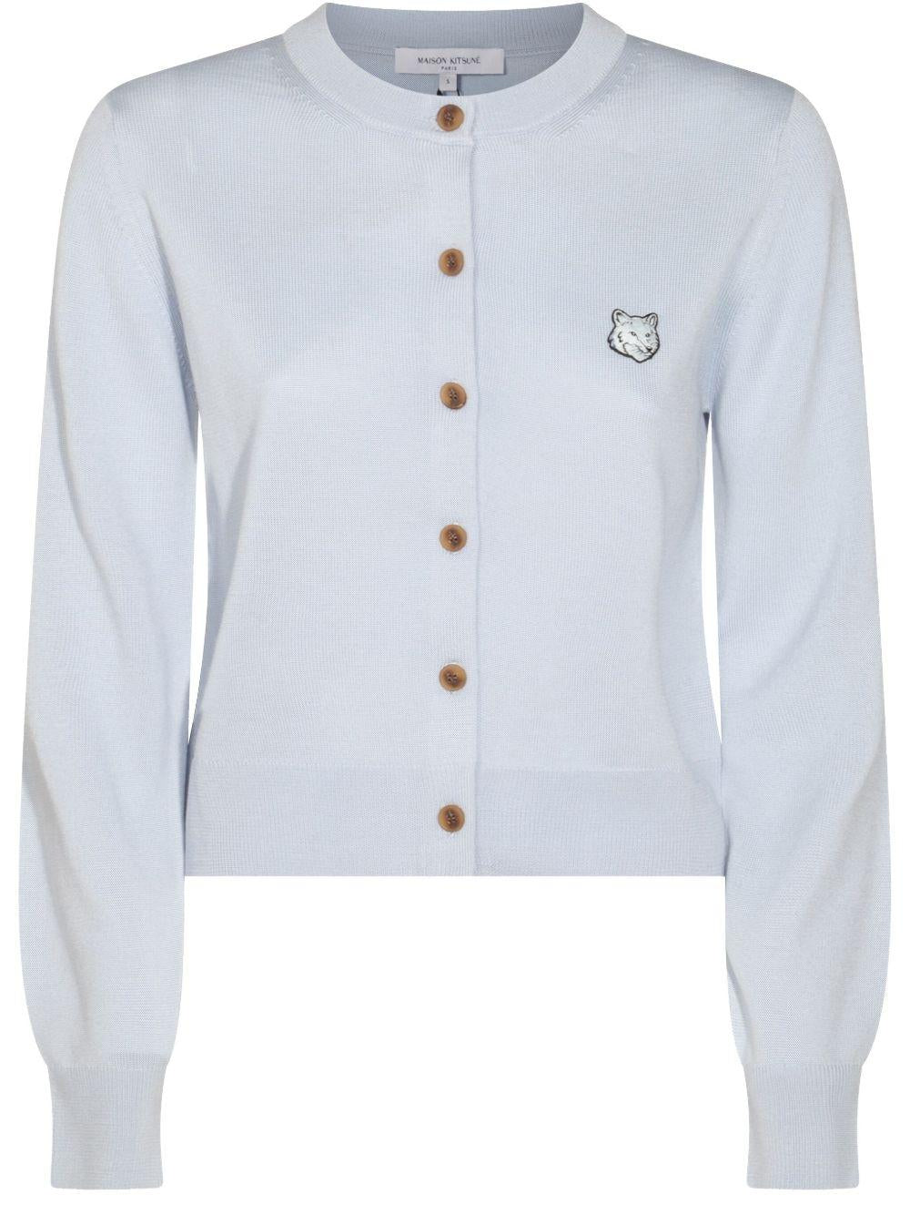 Bold Fox Head-patch cardigan<BR/><BR/><BR/> MW00508KT1036 0142 MAISON KITSUNÉ 