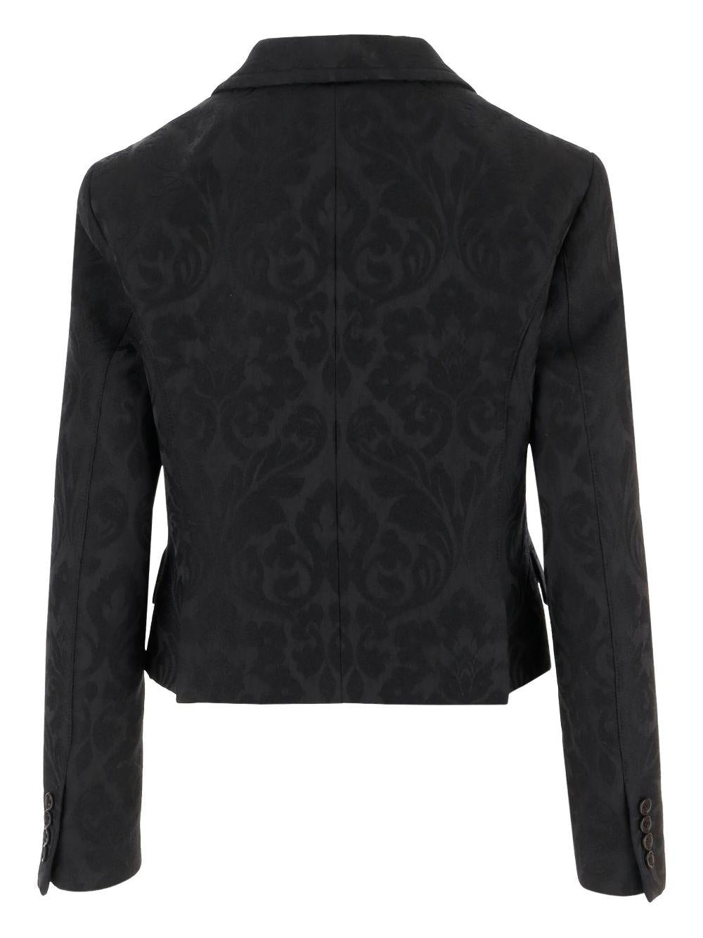 Double-breasted fitted jacket in a wool-mix jacquard CH25WVE70308 001 CHLOÉ 