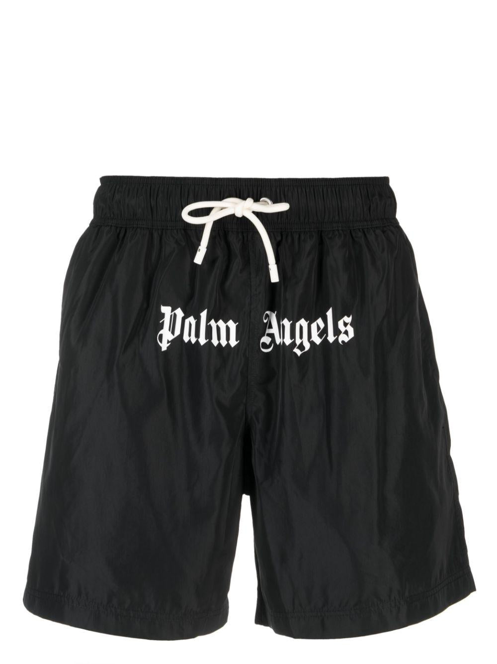 Logo-print swim shorts PMFD002F23FAB001 1001 PALM ANGELS 