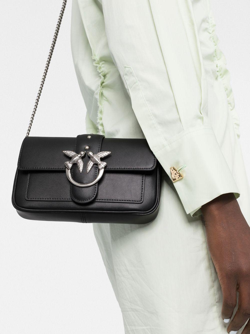 Black Love One Pocket leather crossbody bag 100061 A0F1Z99O PINKO 