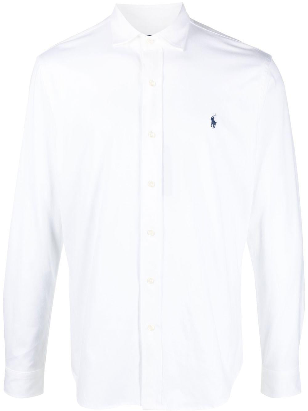 Camicia con ricamo<BR/><BR/><BR/> 710899386001 WHITE POLO RALPH LAUREN 