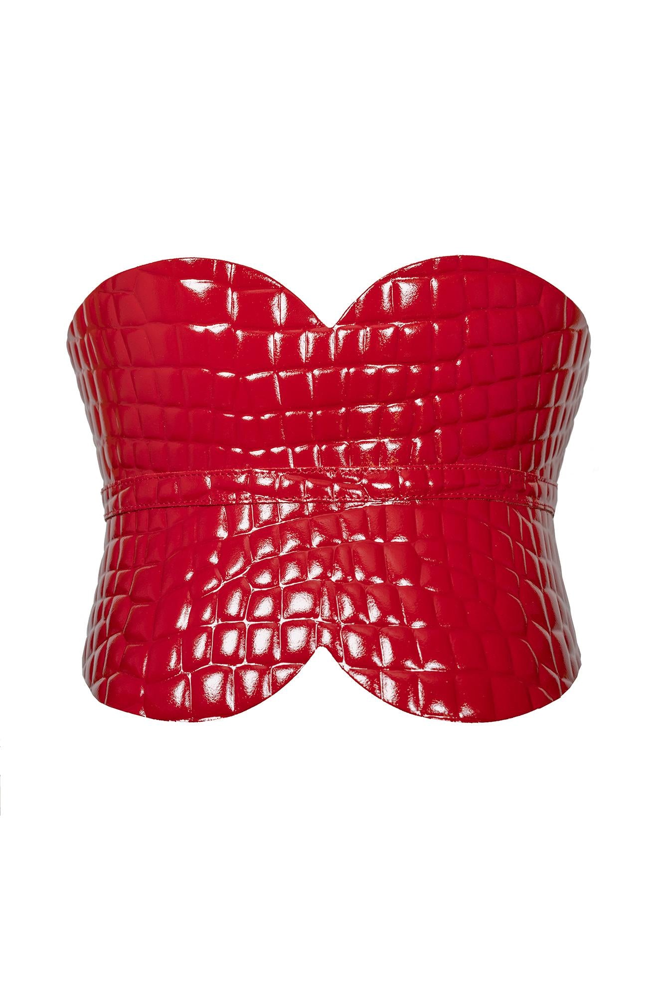 Printed faux leather bustier belt 1A1001 00003 ANIYE BY 