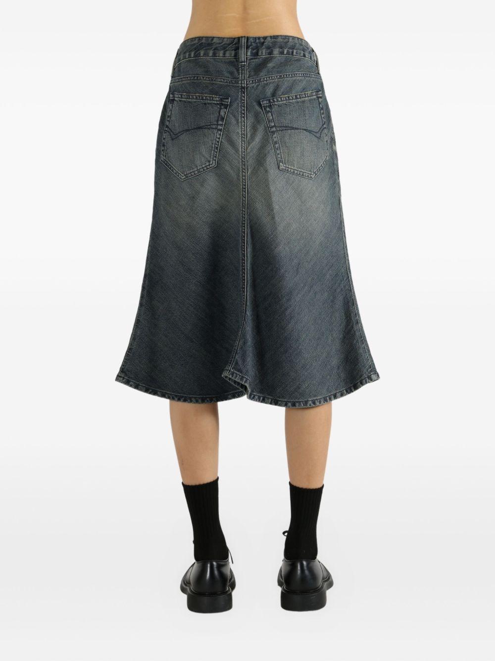Godet Midi Skirt in Blue 852330 TTW763394 BALENCIAGA 
