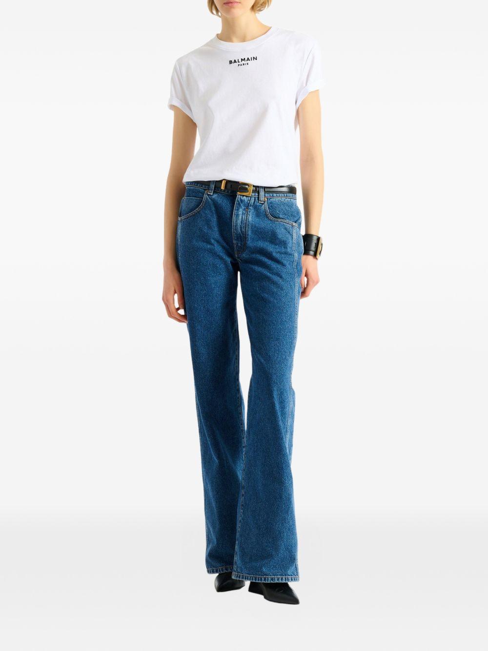 Embroidered Balmain Paris T-shirt HF1EF000BD10 GAB BALMAIN 