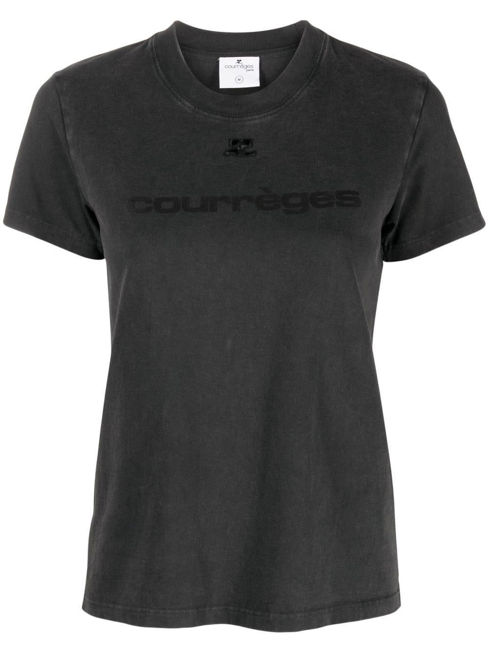 T-shirt with logo print 322JTS006JS0043 9071 COURRÈGES 