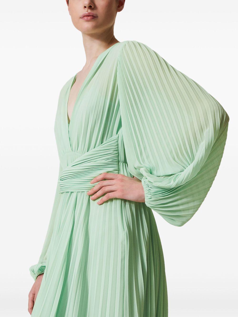 Long pleated georgette dress 251TP2330 12080 TWINSET 