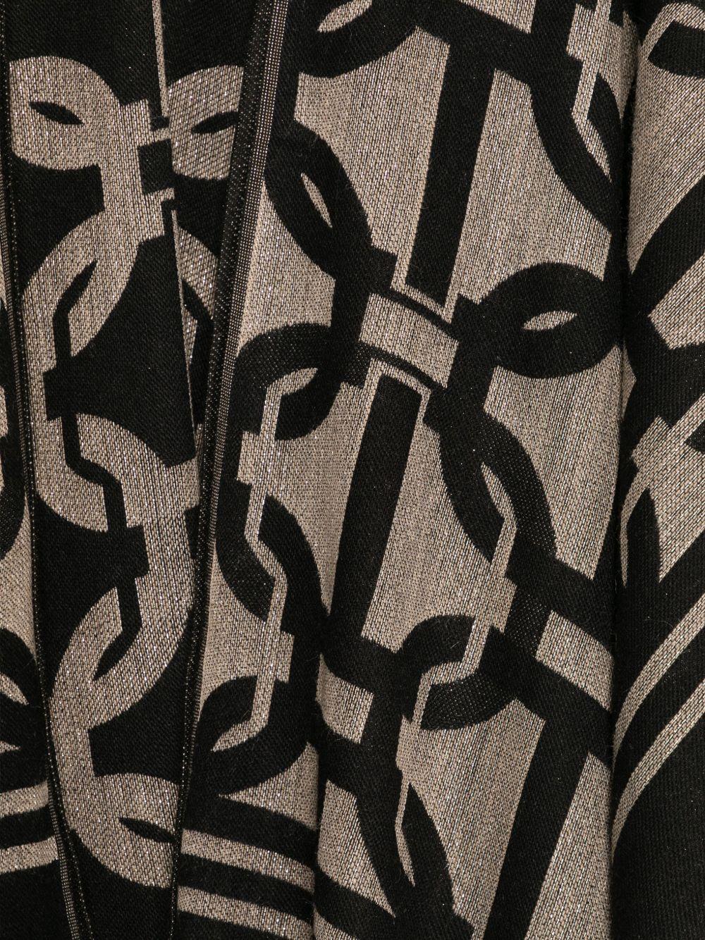 Jacquard wool cloth stole 252TA4370 0006 TWINSET 