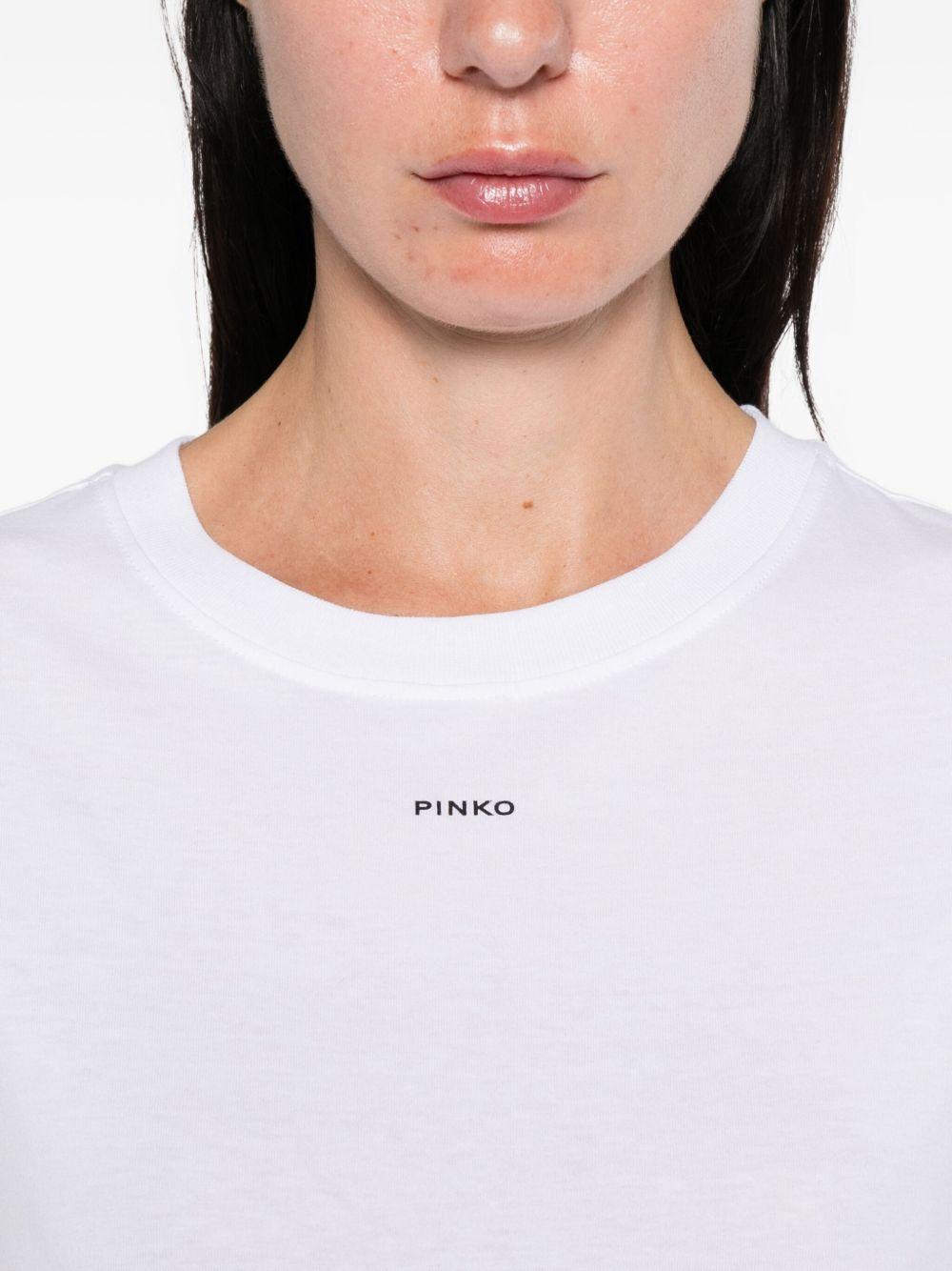 Logo-print T-shirt 100373 A2REZ04 PINKO 